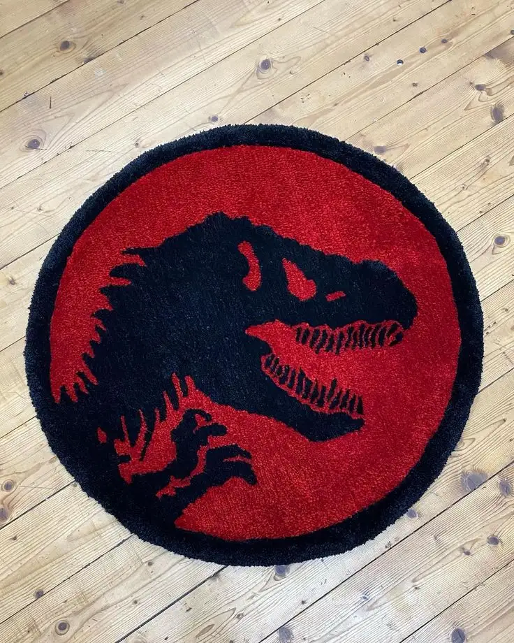 ​🦕 Tapete Infantil Estegossauro Azul Recortado