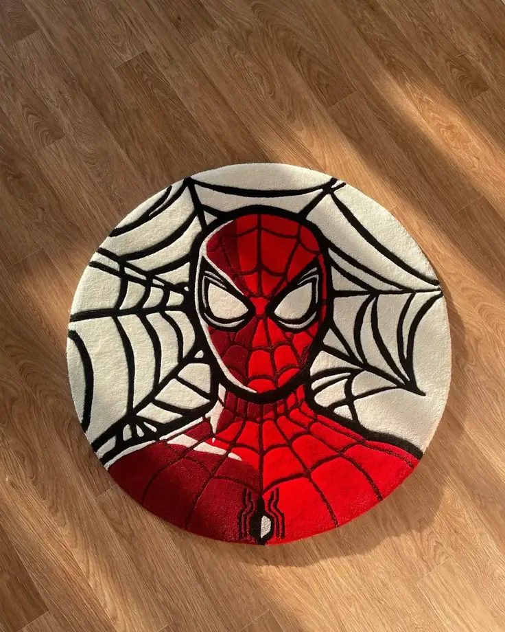 ​🕷️ Tapete Redondo Homem-Aranha Teia Clássico